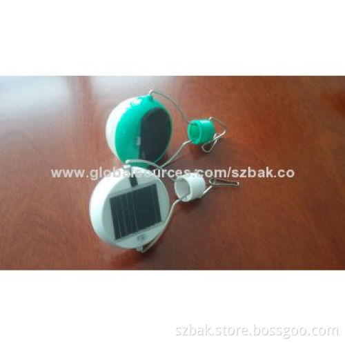 Portable outdoor LED solar lantern for camping, garden, lithium battery inside, can charge mobile